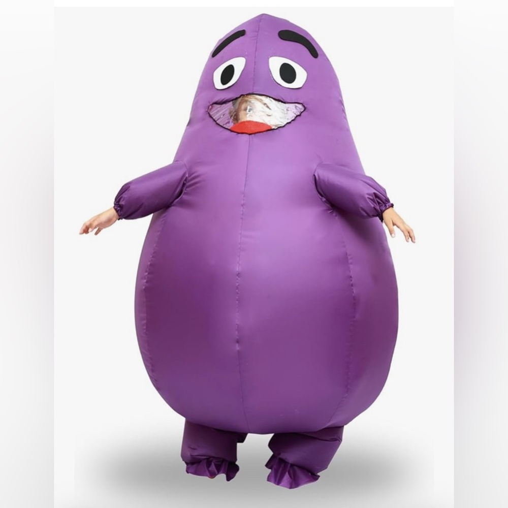 Purple Inflatable Grimace Costume